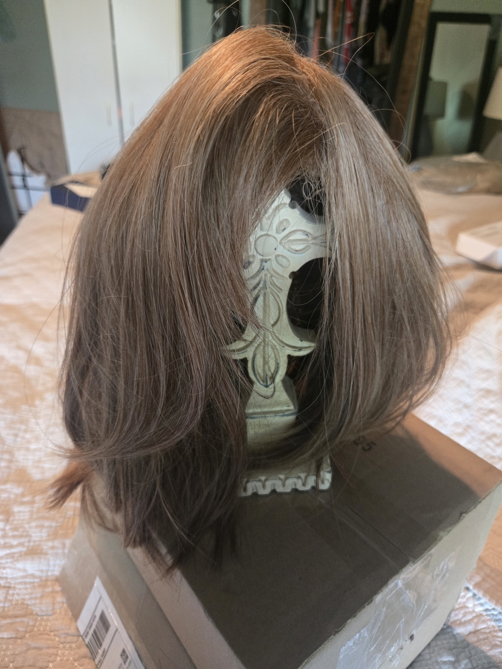Amazon Women's Light Brown Layered Synthetic Wig